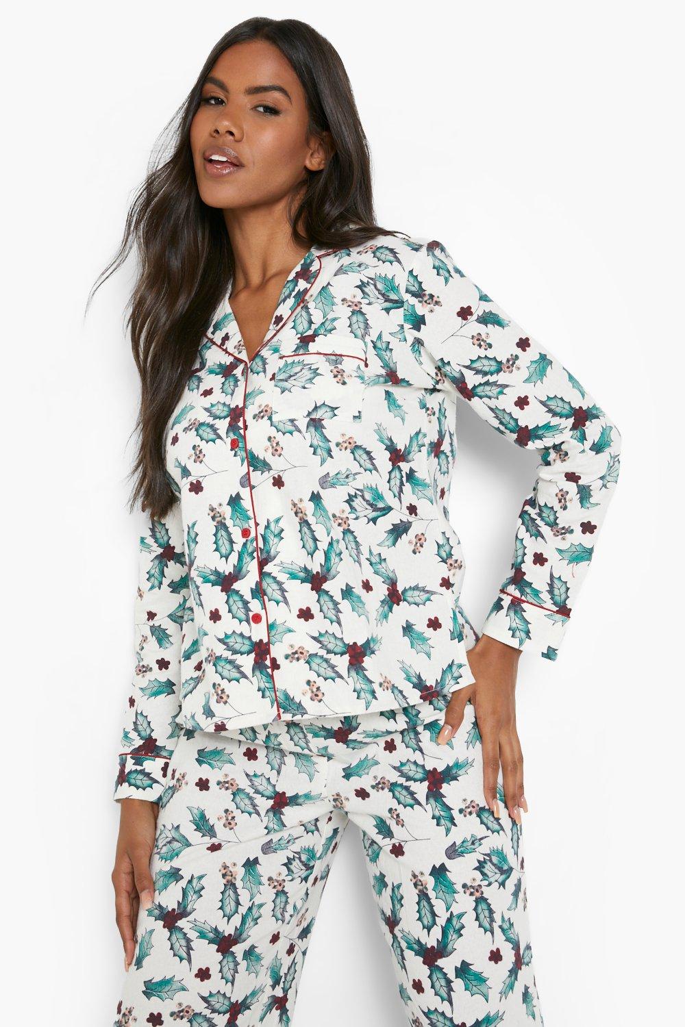 Mix And Match Holly Print Pj Shirt