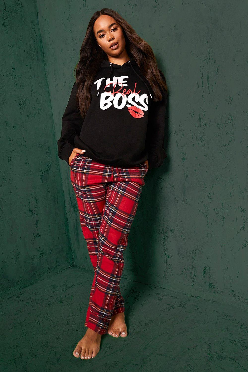 Hers Loungewear The Boss Hoodie Set boohoo