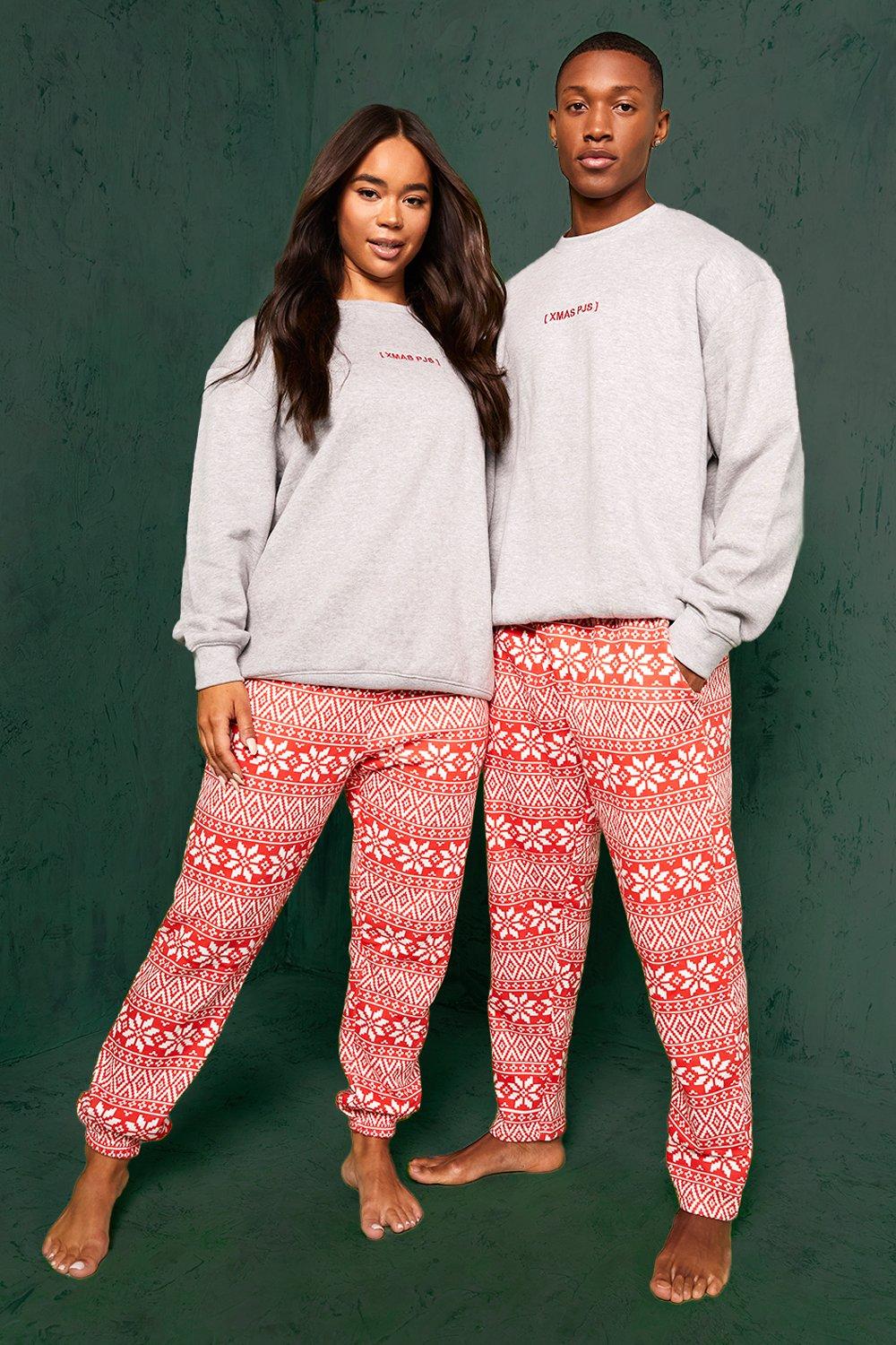 Women s Hers Loungewear Sweater And Jogger Set Boohoo UK