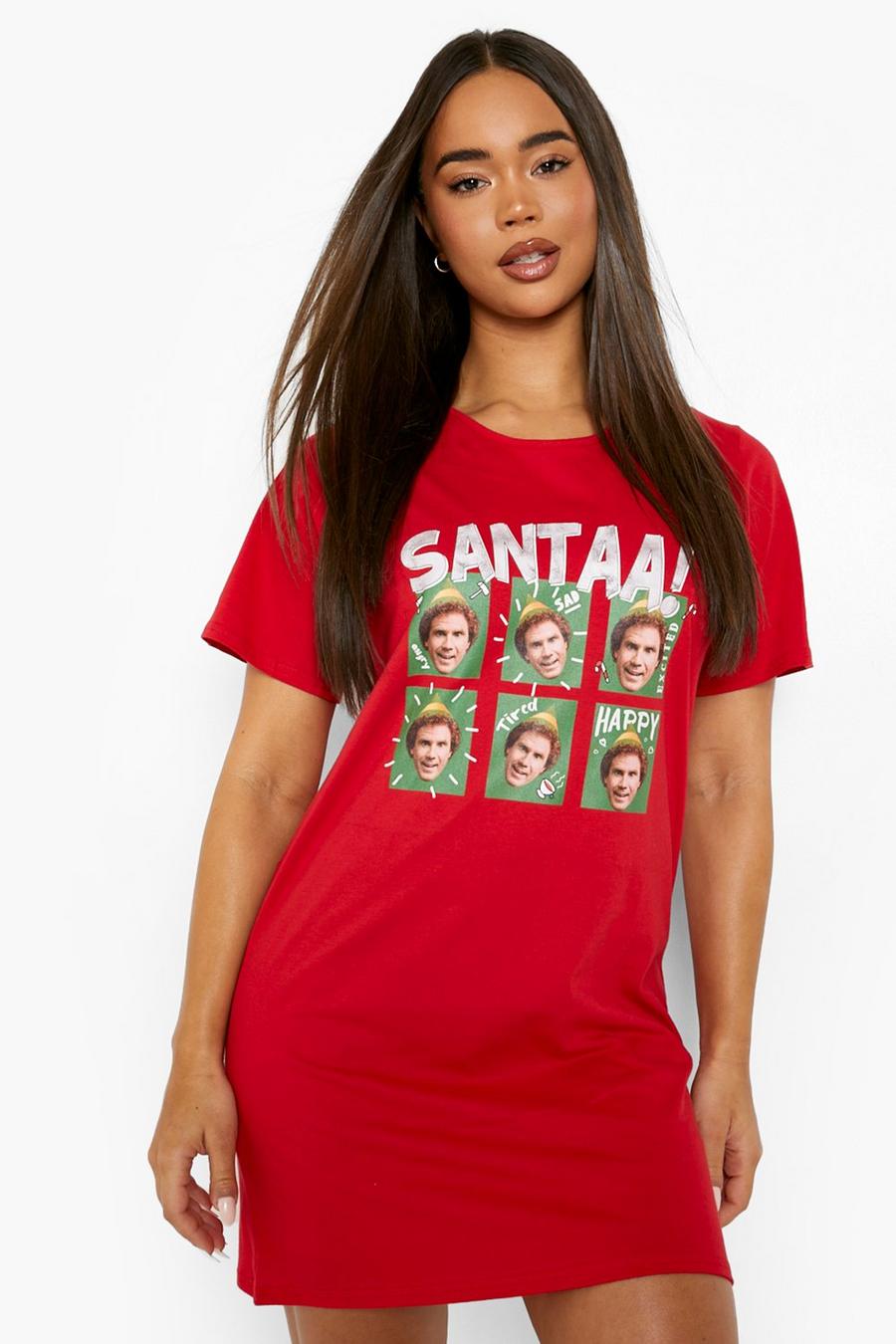 Red Elf Christmas Sleep T-shirt image number 1