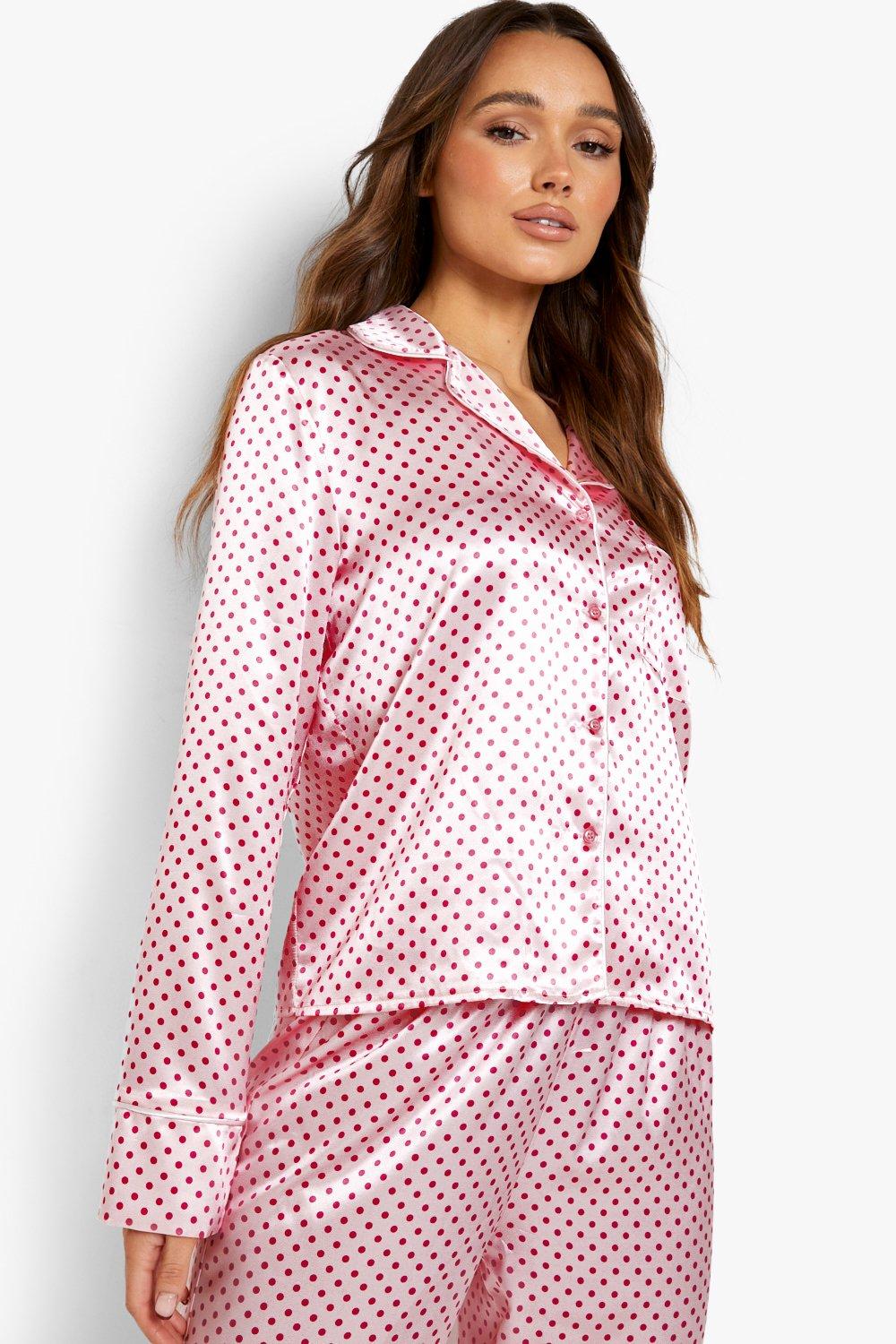 Satin polka best sale dot pajamas