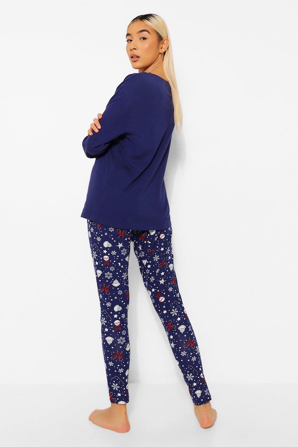 Ensemble pyjama a manches longues Noel Grinch boohoo FR