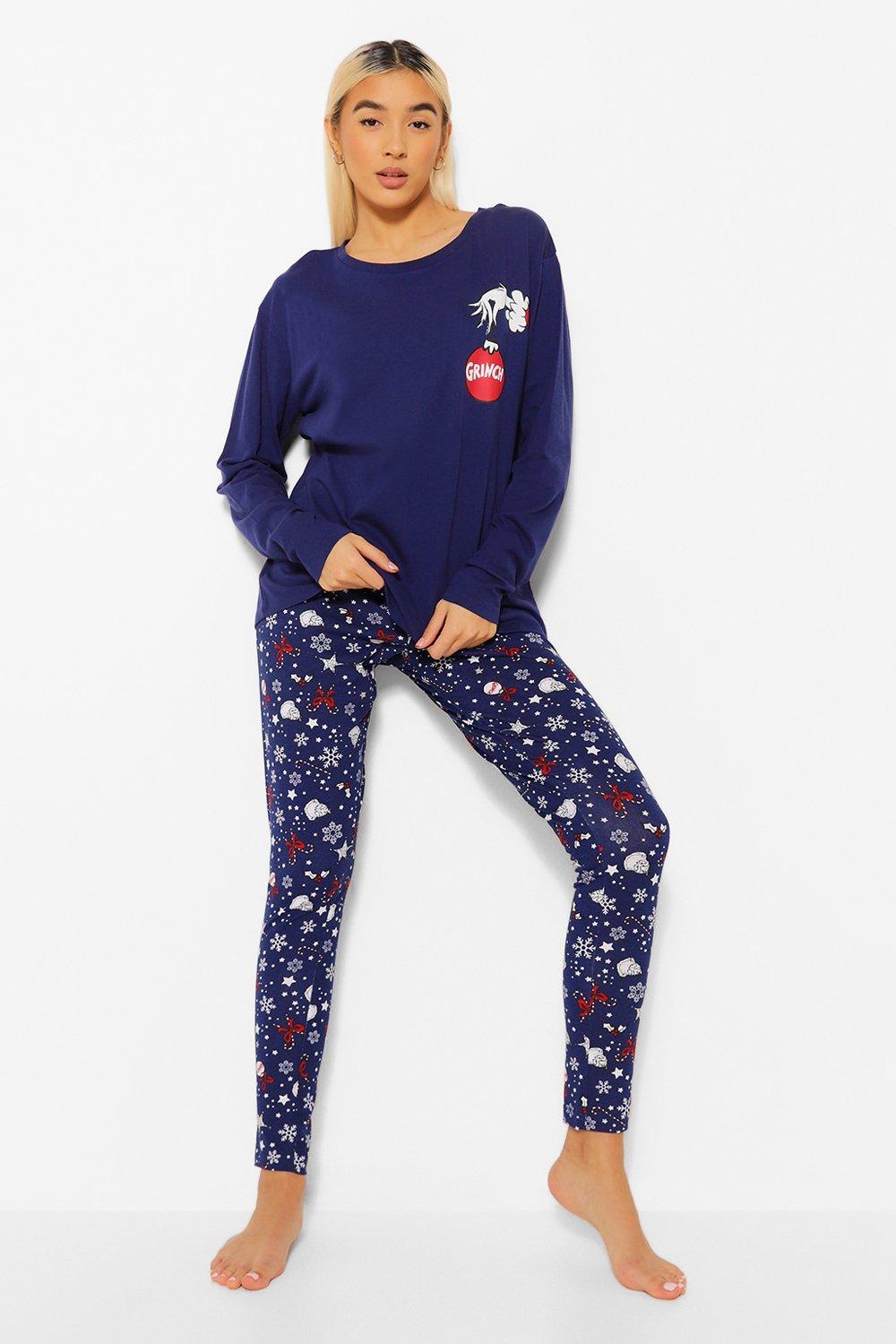 Navy The Grinch Christmas Pyjama Set - Matalan