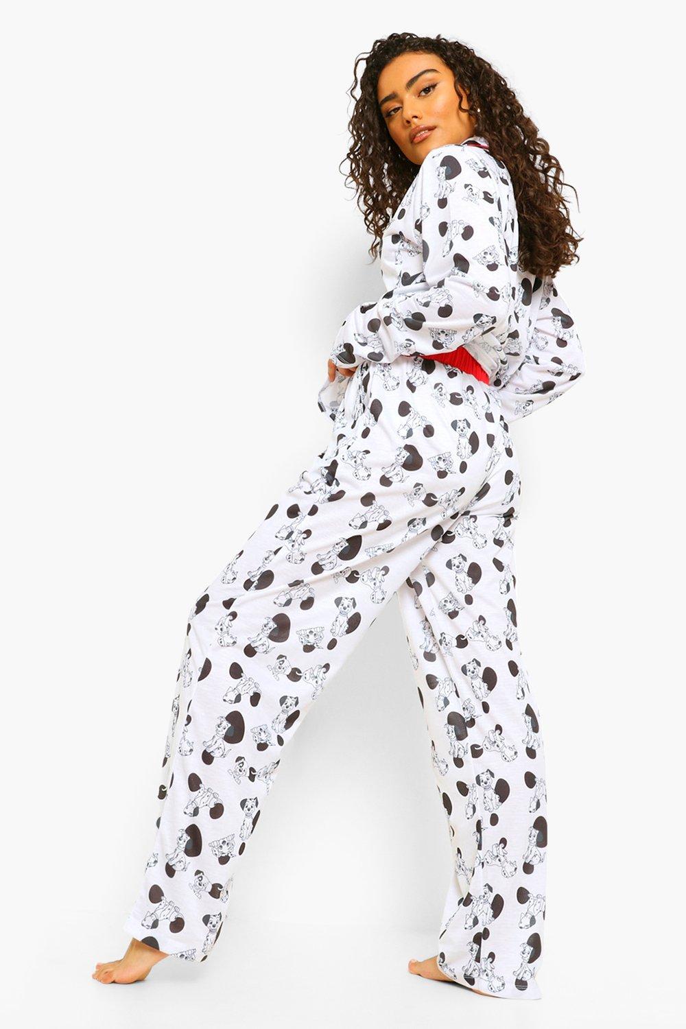 boohoo Dalmatian Shirt & Short Beach Matching Set - White - Size S