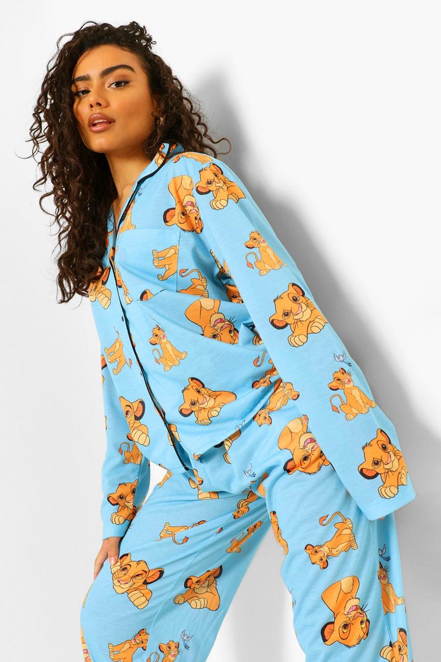 Blue Disney Pyjamasskjorta och byxor med Lejonkungen
