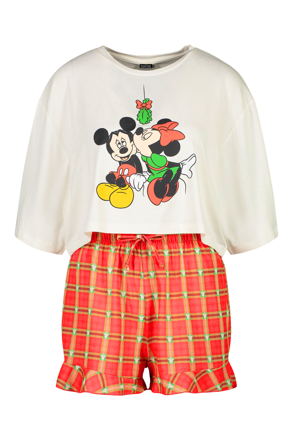 Disney Mickey and Minnie Check PJ Short Set