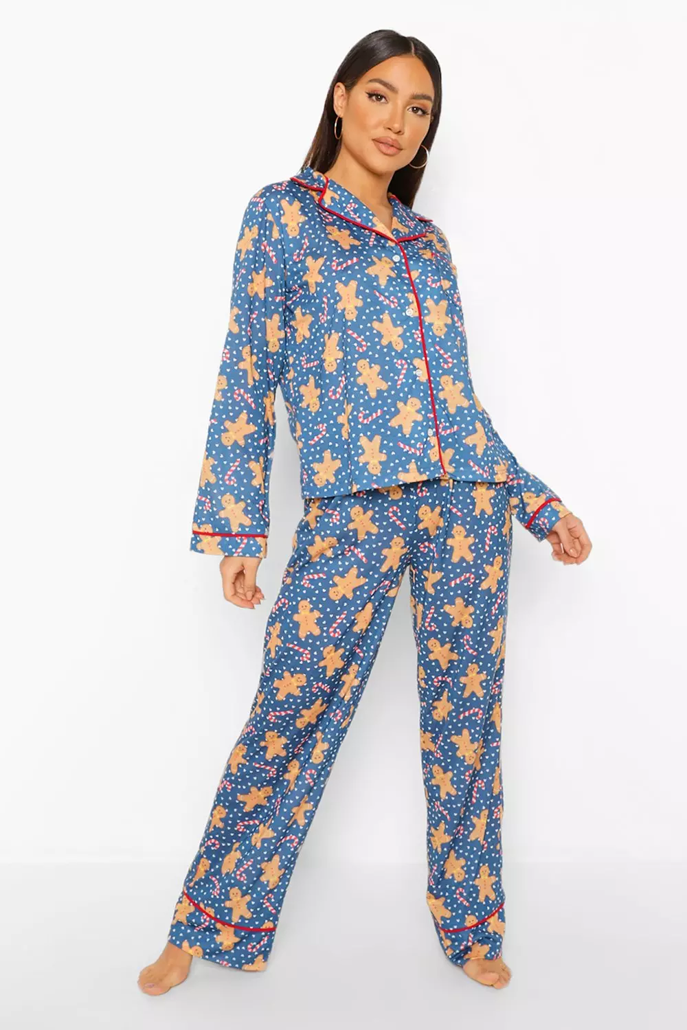 Black Mix and Match Gingerbread Man PJ Trousers alternative image
