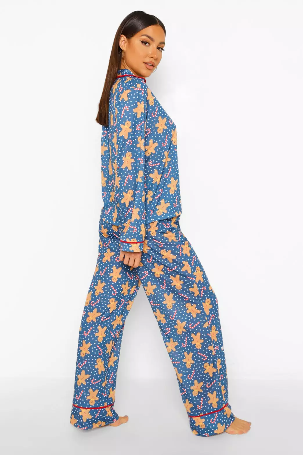 Black Mix and Match Gingerbread Man PJ Trousers alternative image