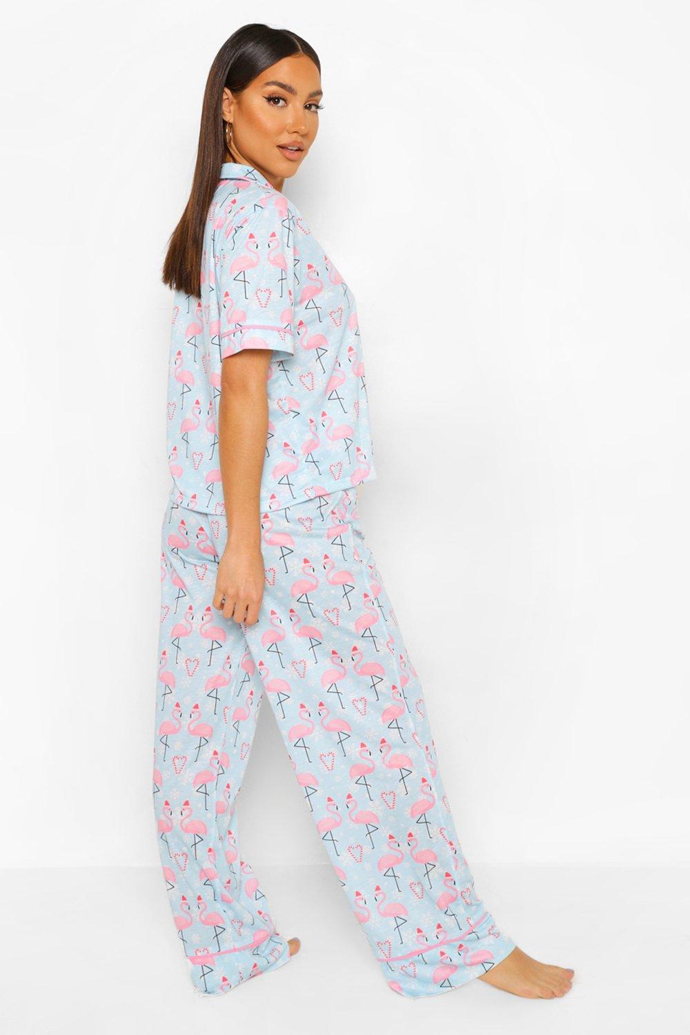 Mix And Match Christmas Flamingo Pj Pants