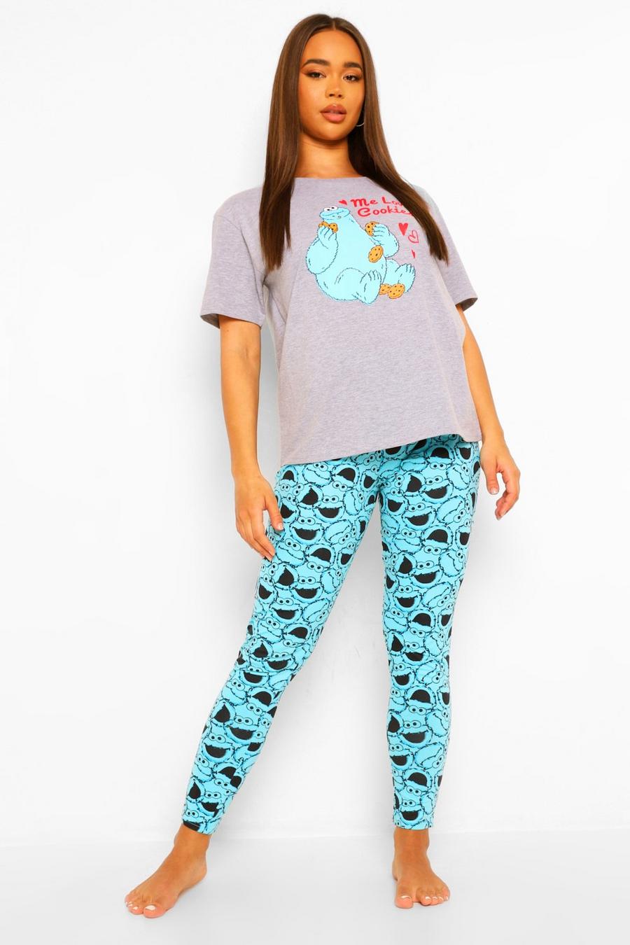 Pyjama-Set mit Cookie Monster-Motiv , Blau image number 1
