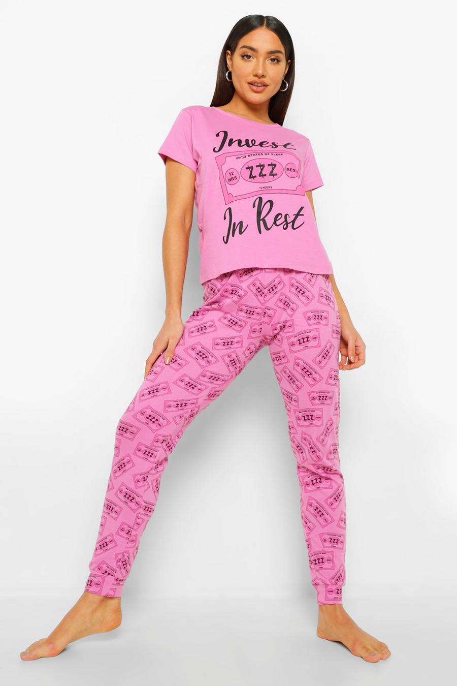 Set pigiama Invest In Rest, Rosa image number 1