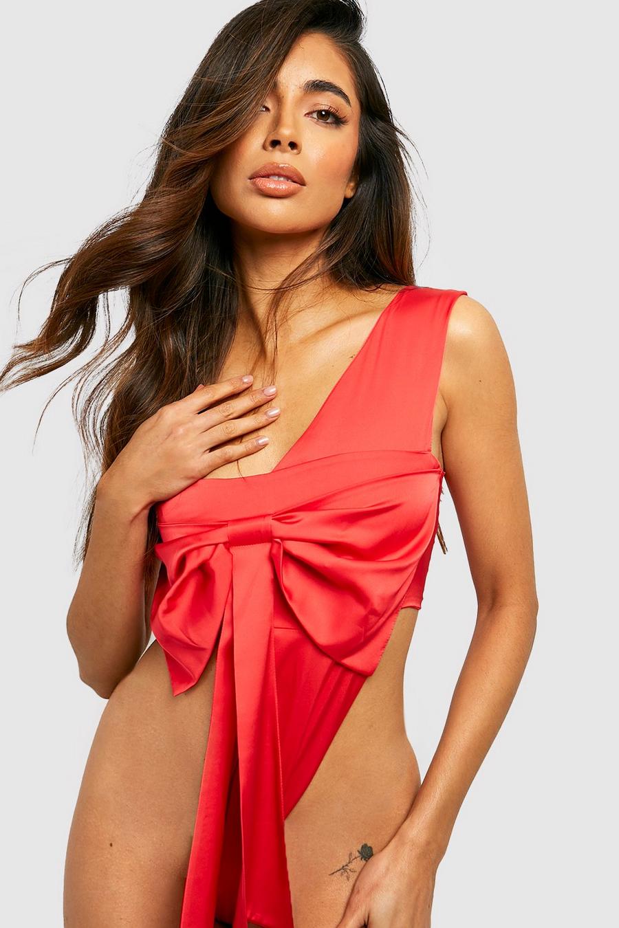 Satin Wrap Me Up Schleife, Rot image number 1
