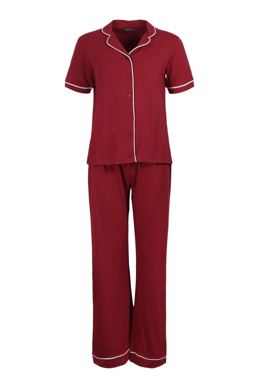 Short Sleeve Button Through PJ Set boohoo CA