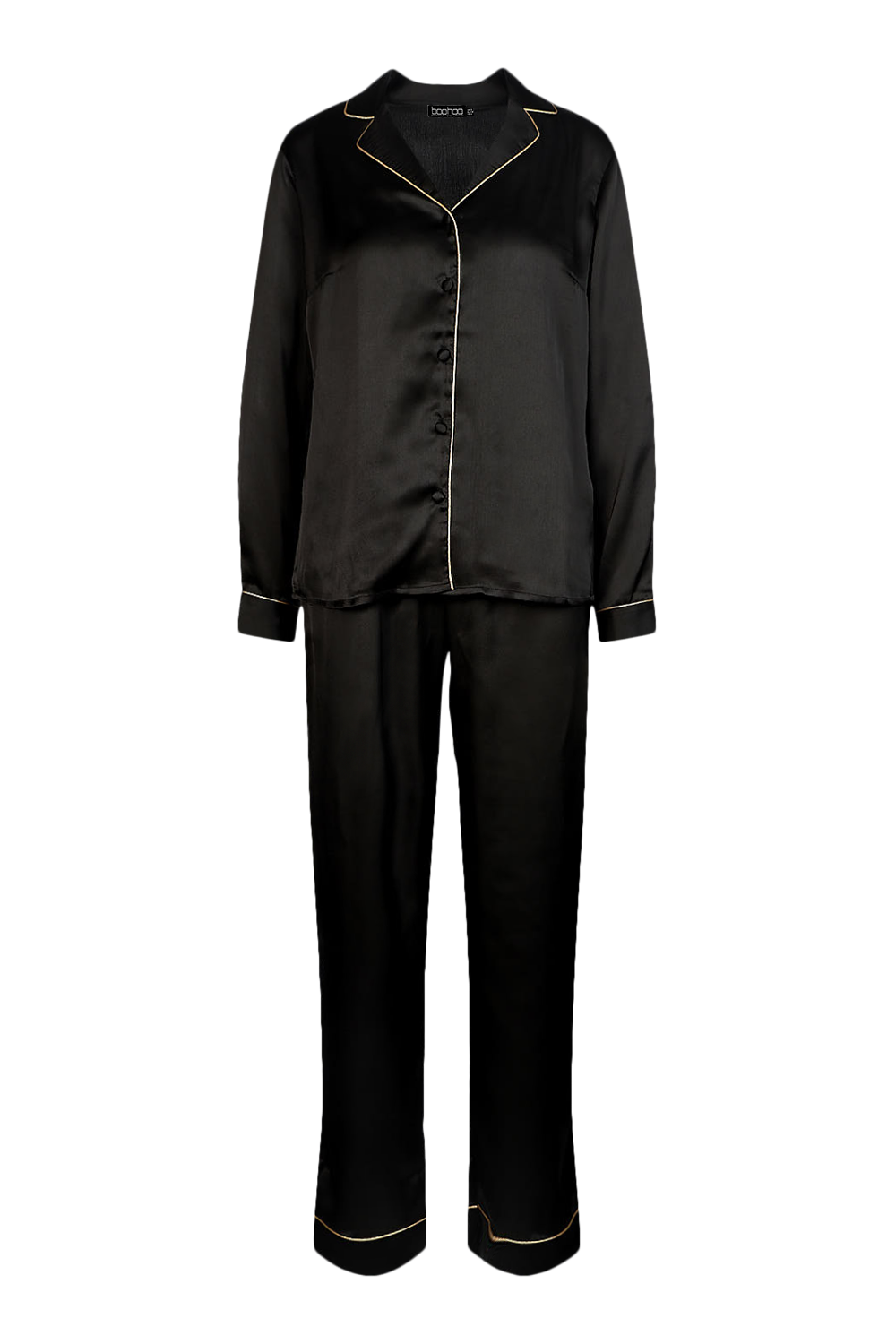 Black Silk Pajamas -  UK