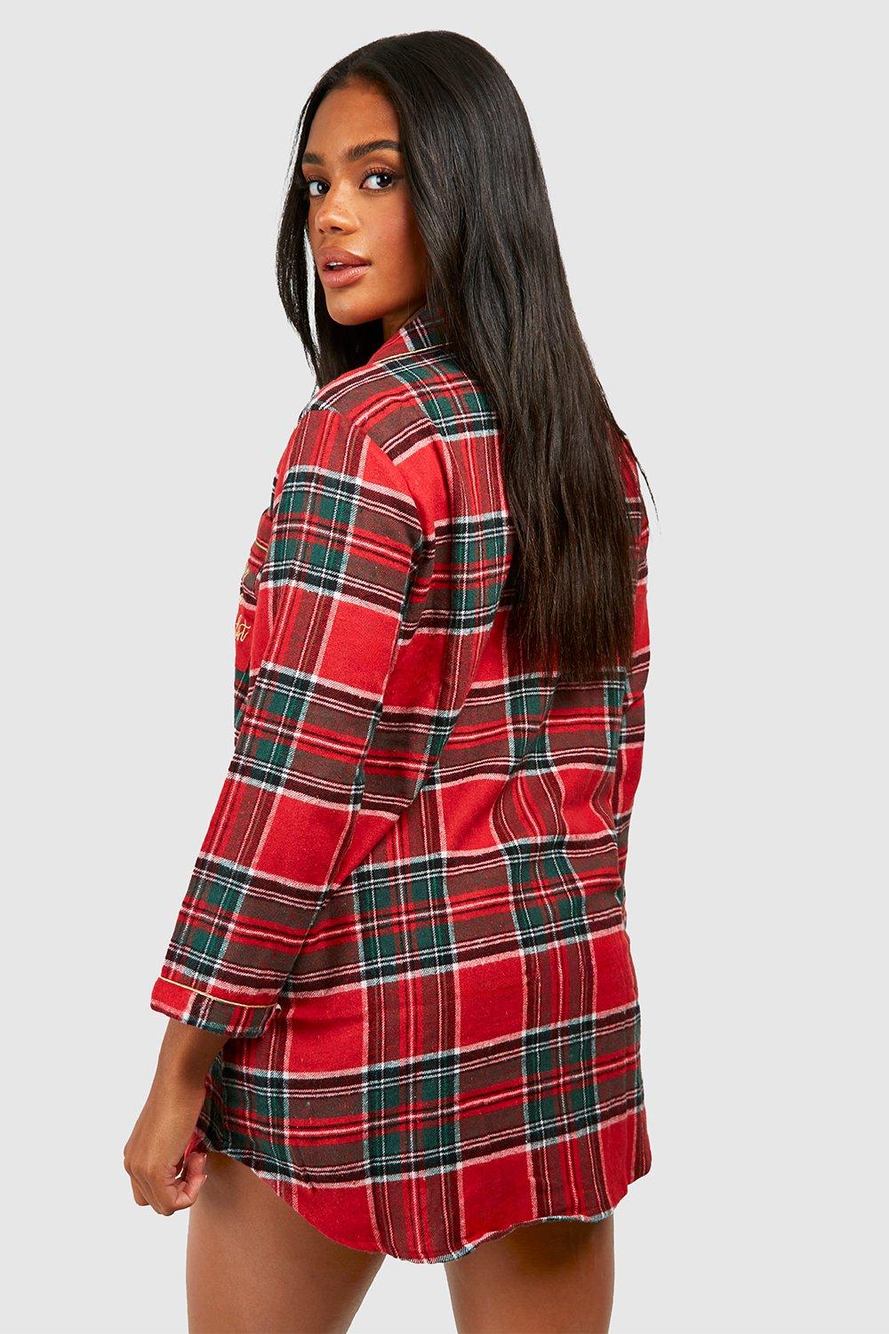 Womens flannel best sale night shirts