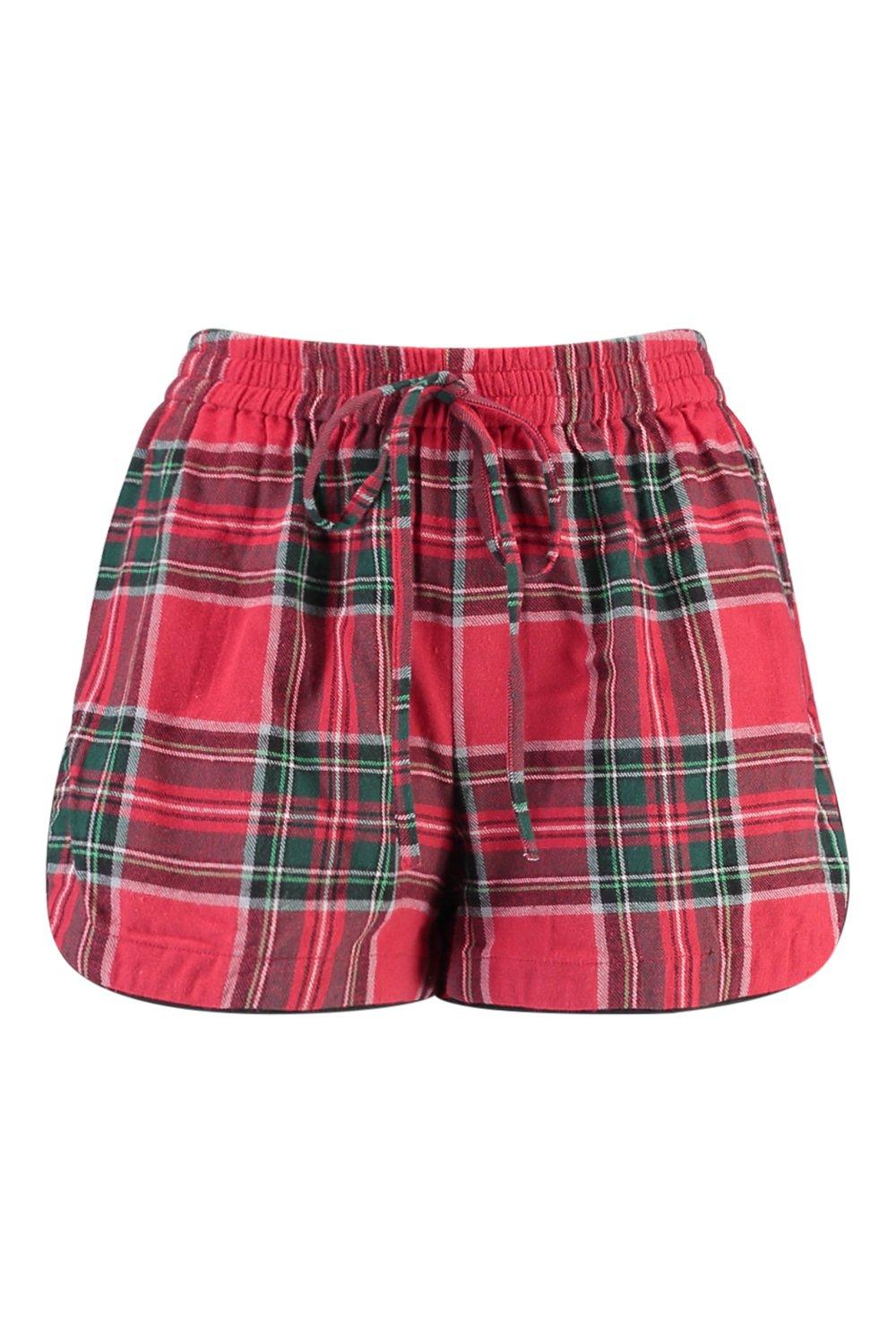 Red check short discount pyjamas