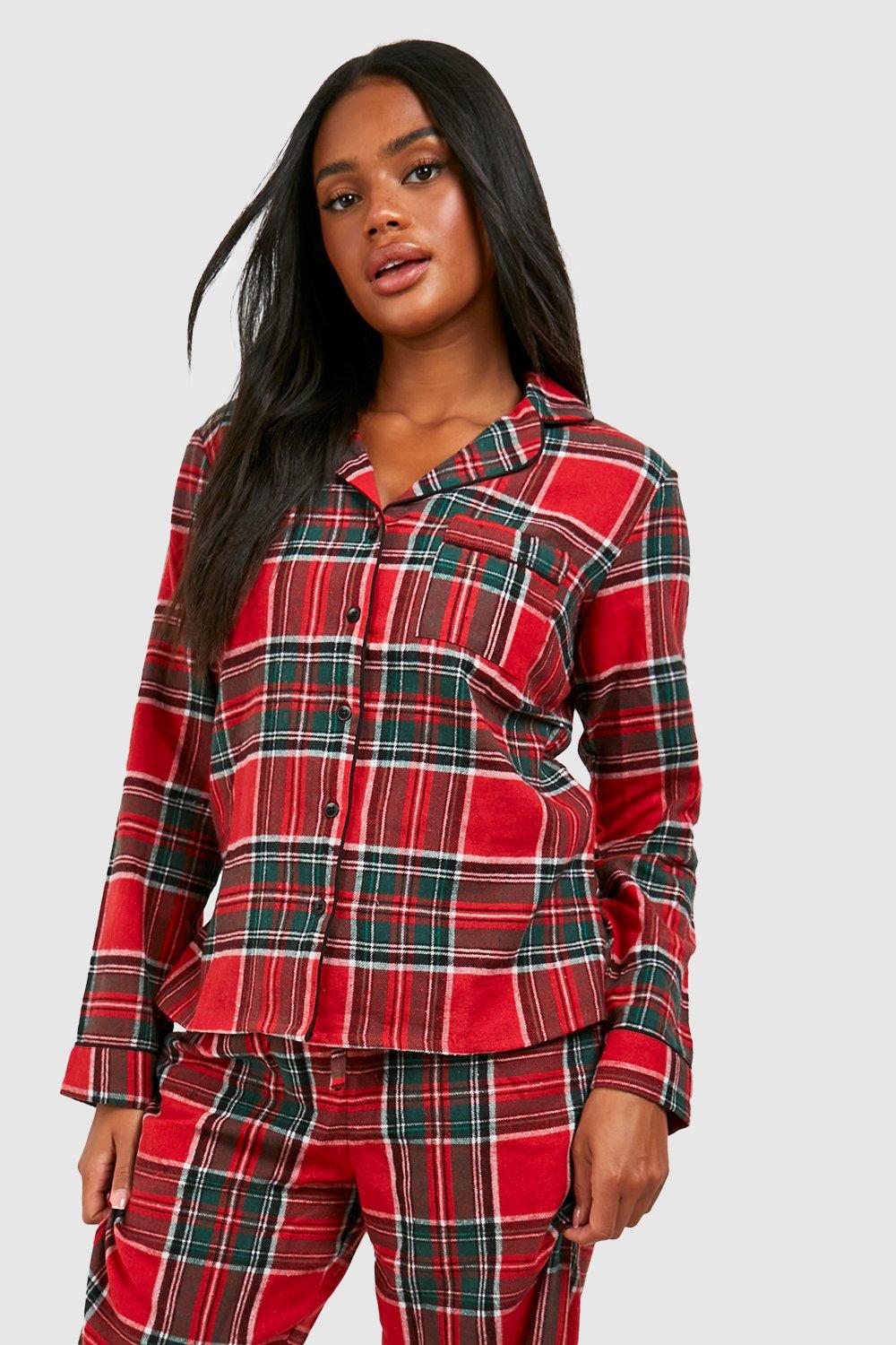 Women's Mix and Match Flannel Check PJ Shirt