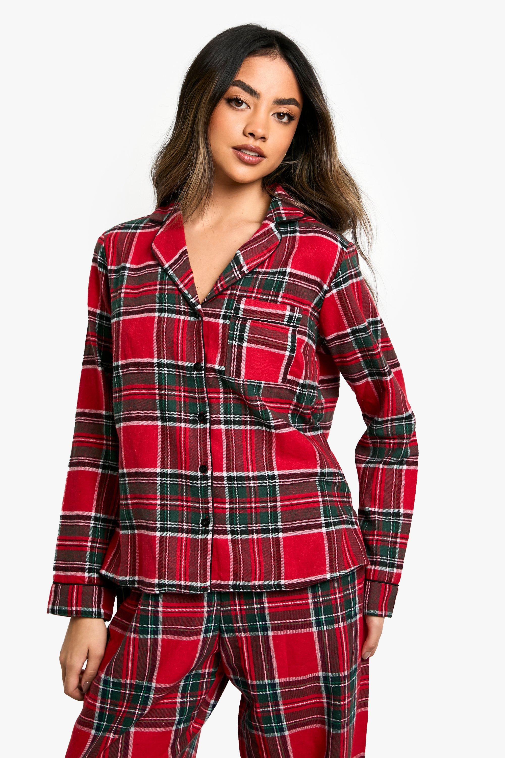 Women's Mix and Match Flannel Check PJ Shirt