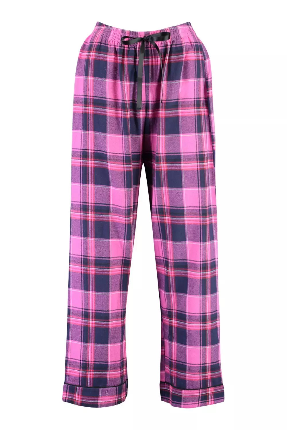 Pink and black check hot sale trousers