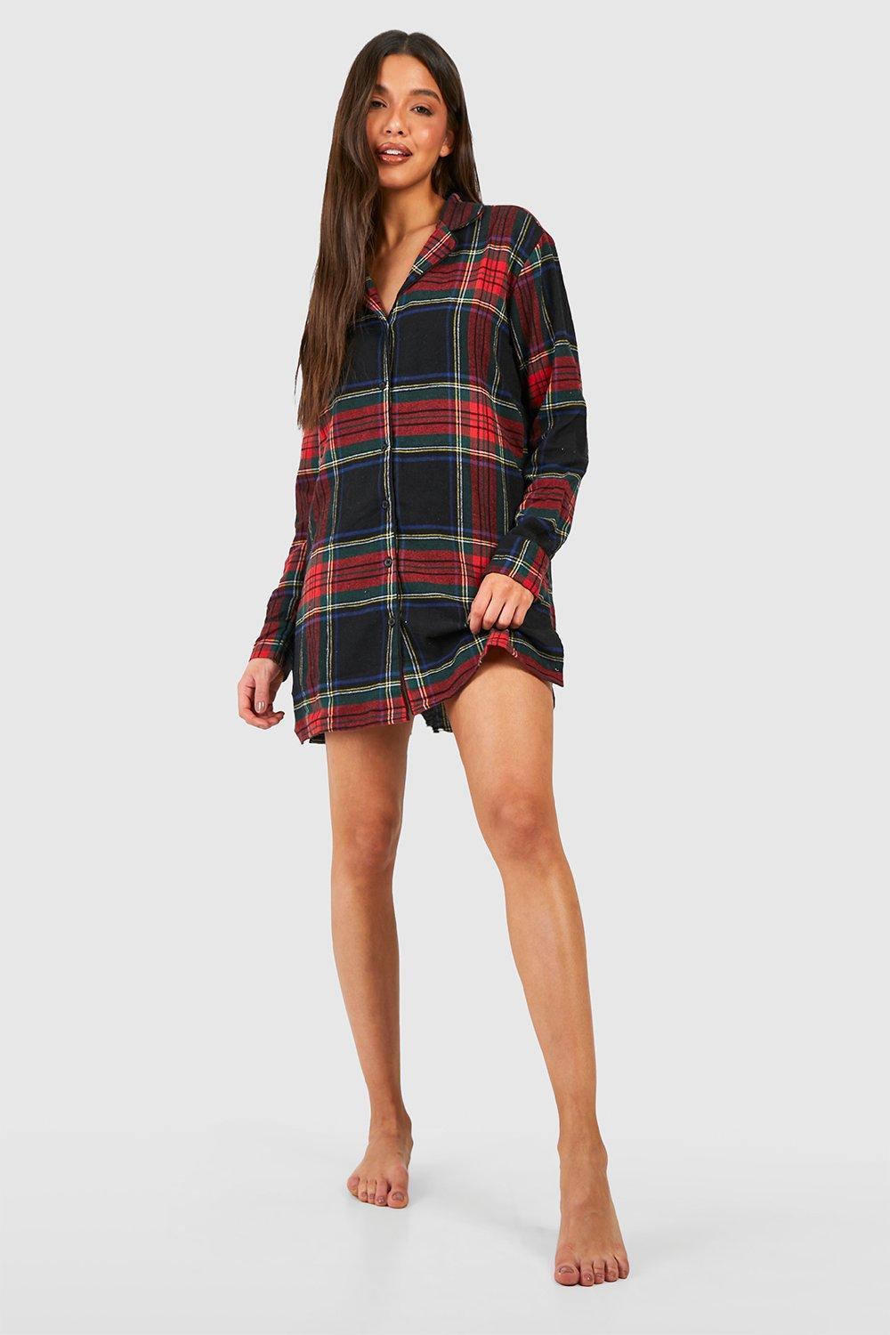 Womens red sale flannel dress