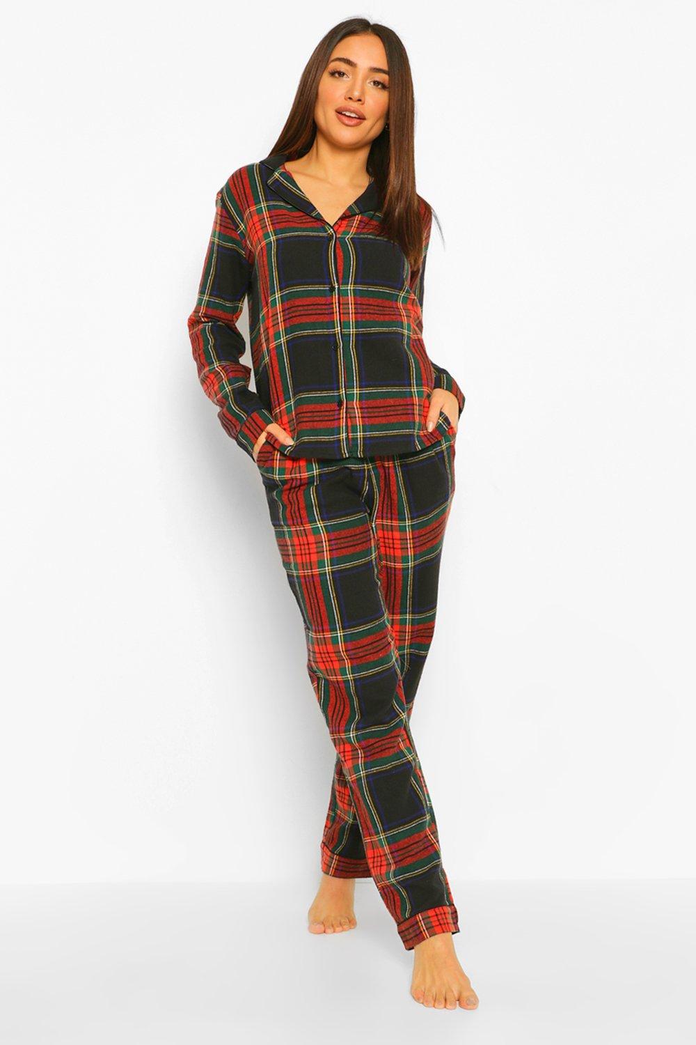 Ladies red tartan discount pyjamas