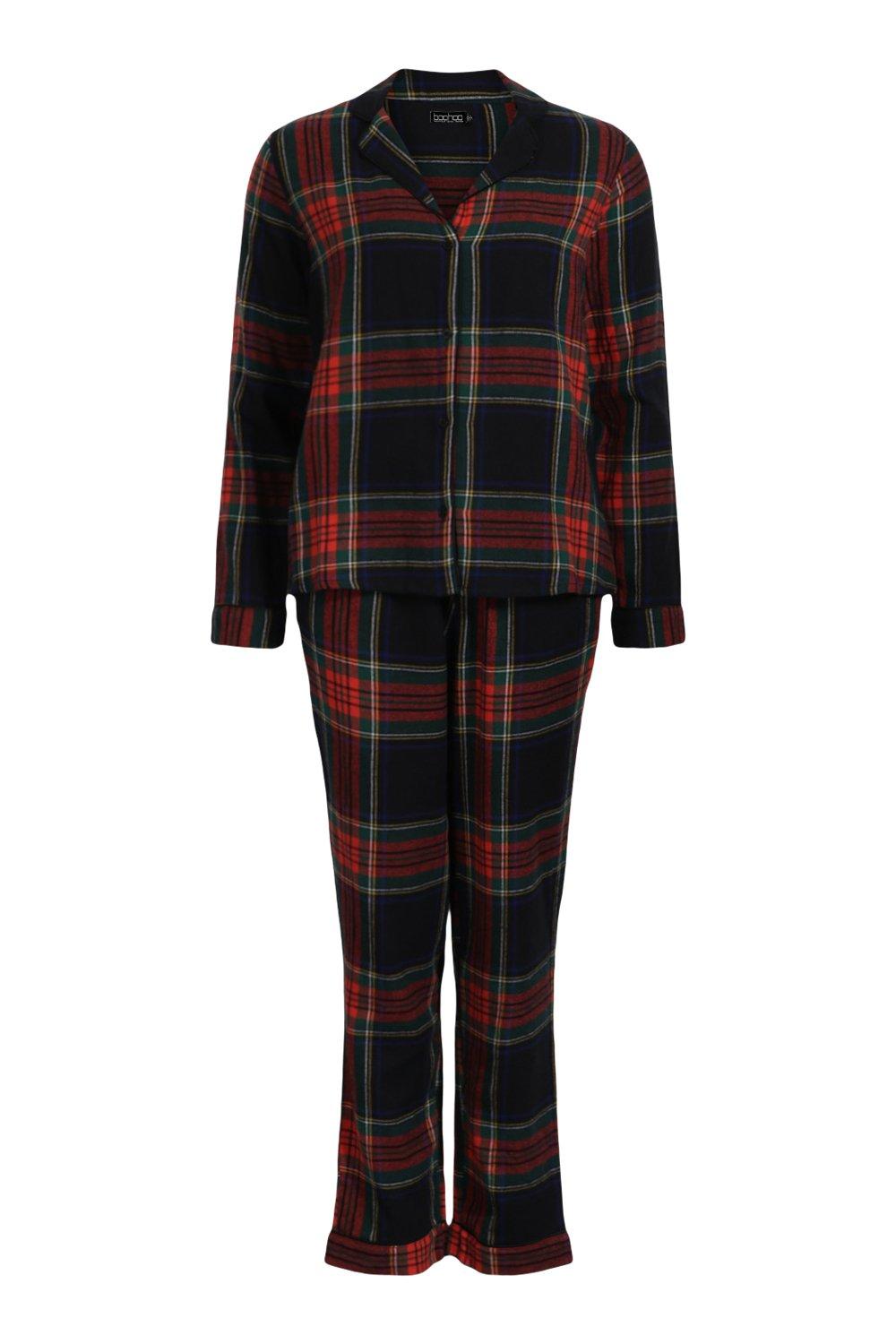 Flannel Print Christmas Pajamas Pants Set