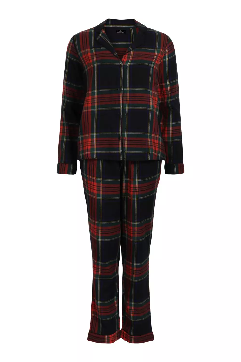 Flannel Check Print Christmas Pyjamas Trouser Set