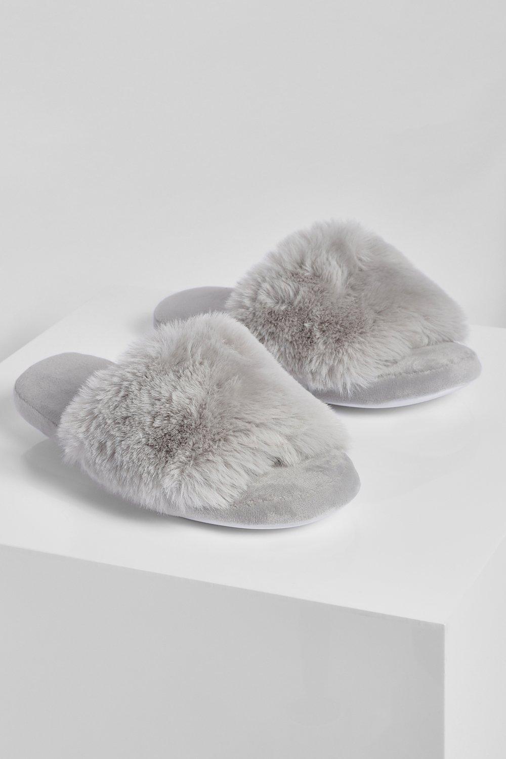 boohoo fluffy slippers