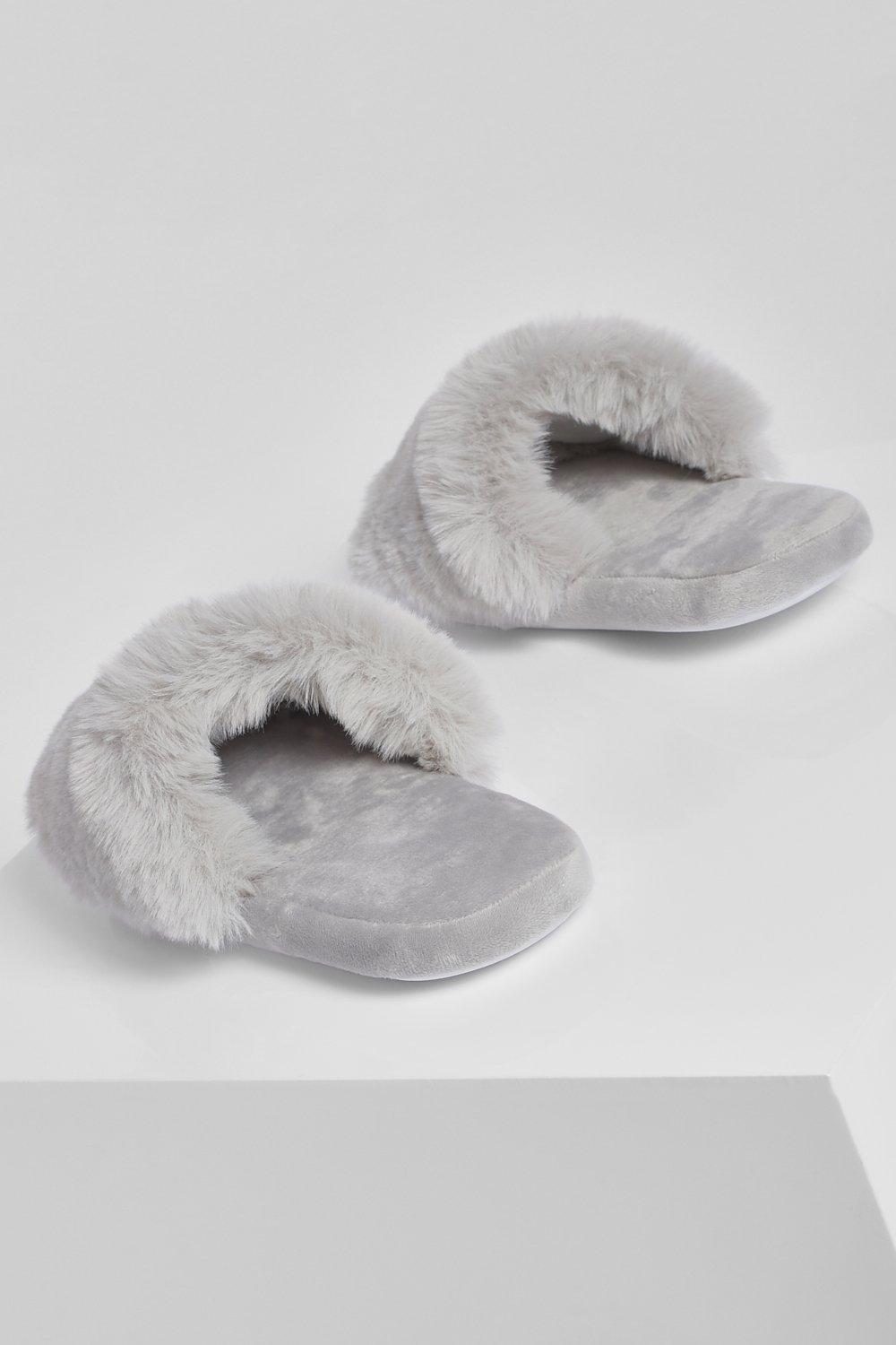 boohoo fluffy slippers