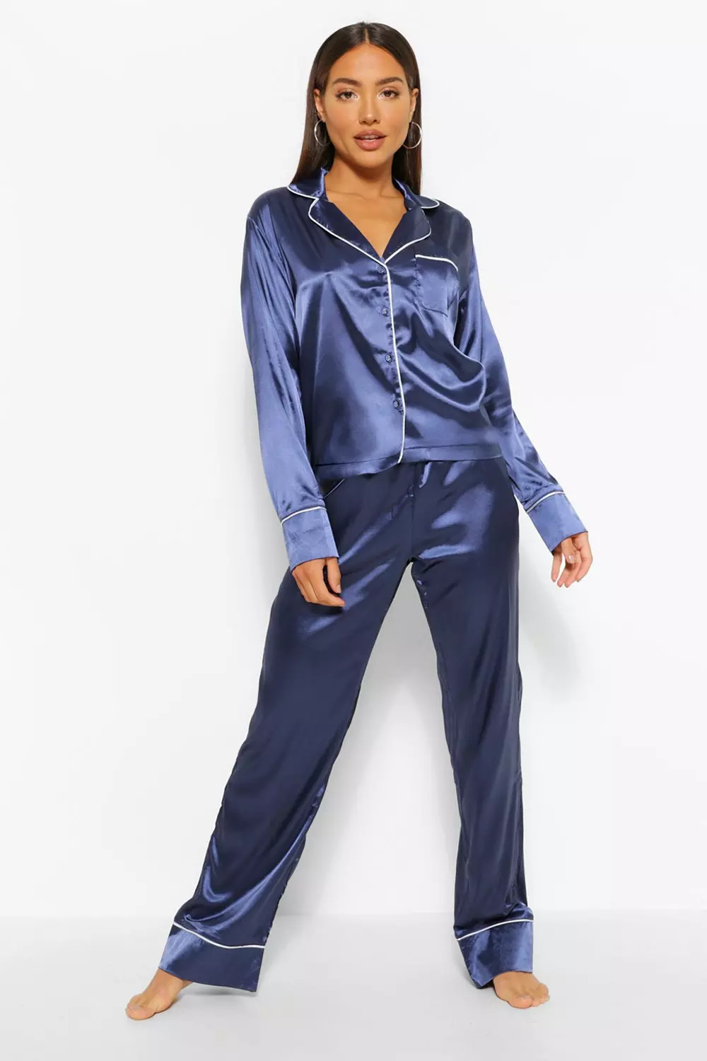 Embroidered discount satin pyjamas