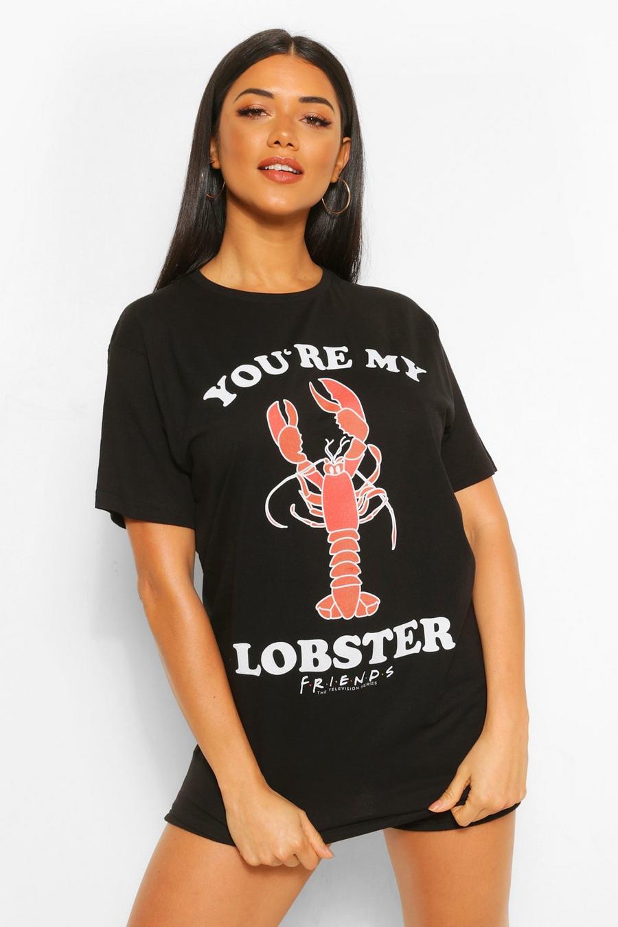 Zwart Gelicenseerd Friends You're My Lobster T-Shirt image number 1