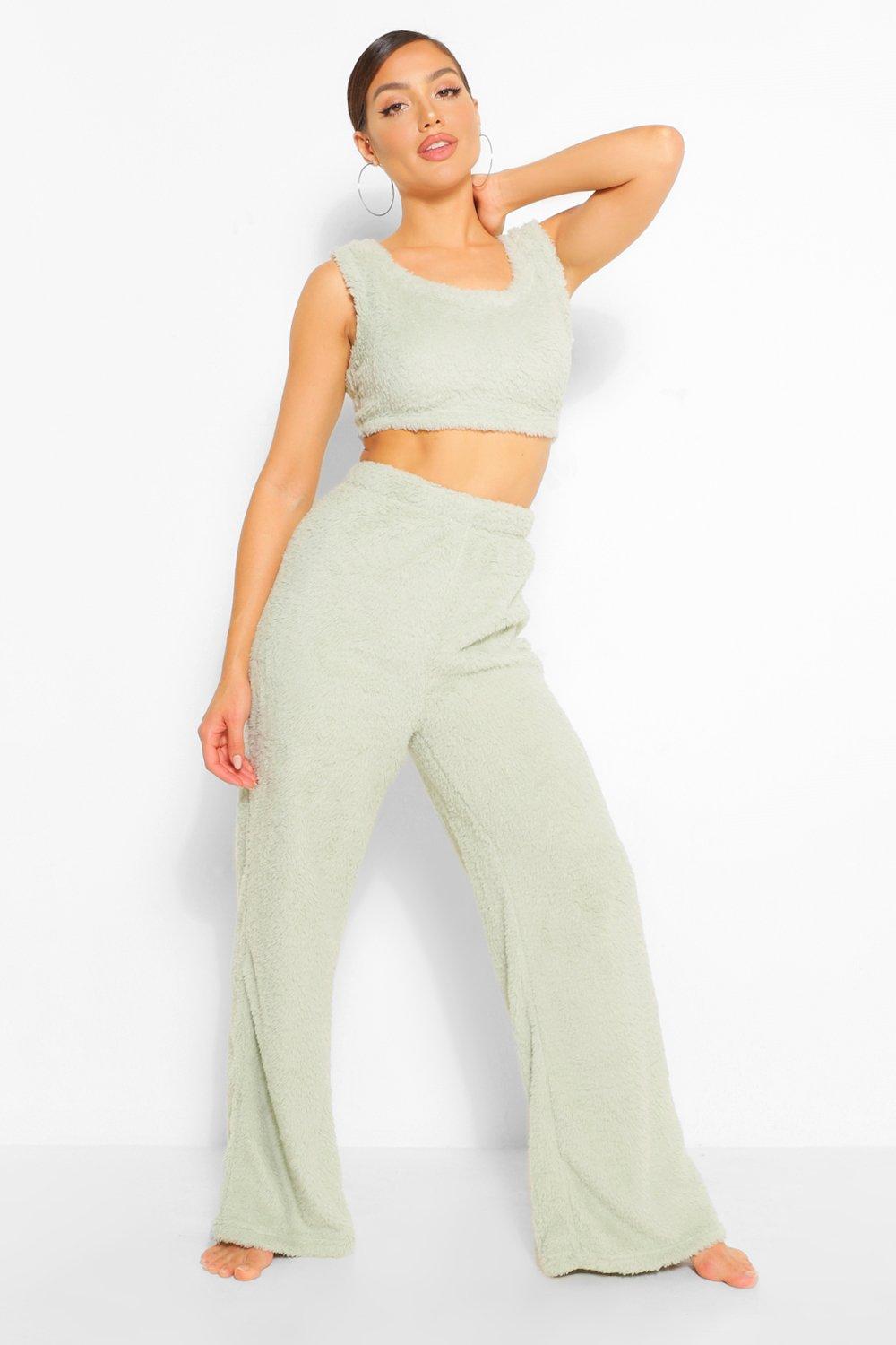 Women s Cosy Knit Lounge Trousers Boohoo UK