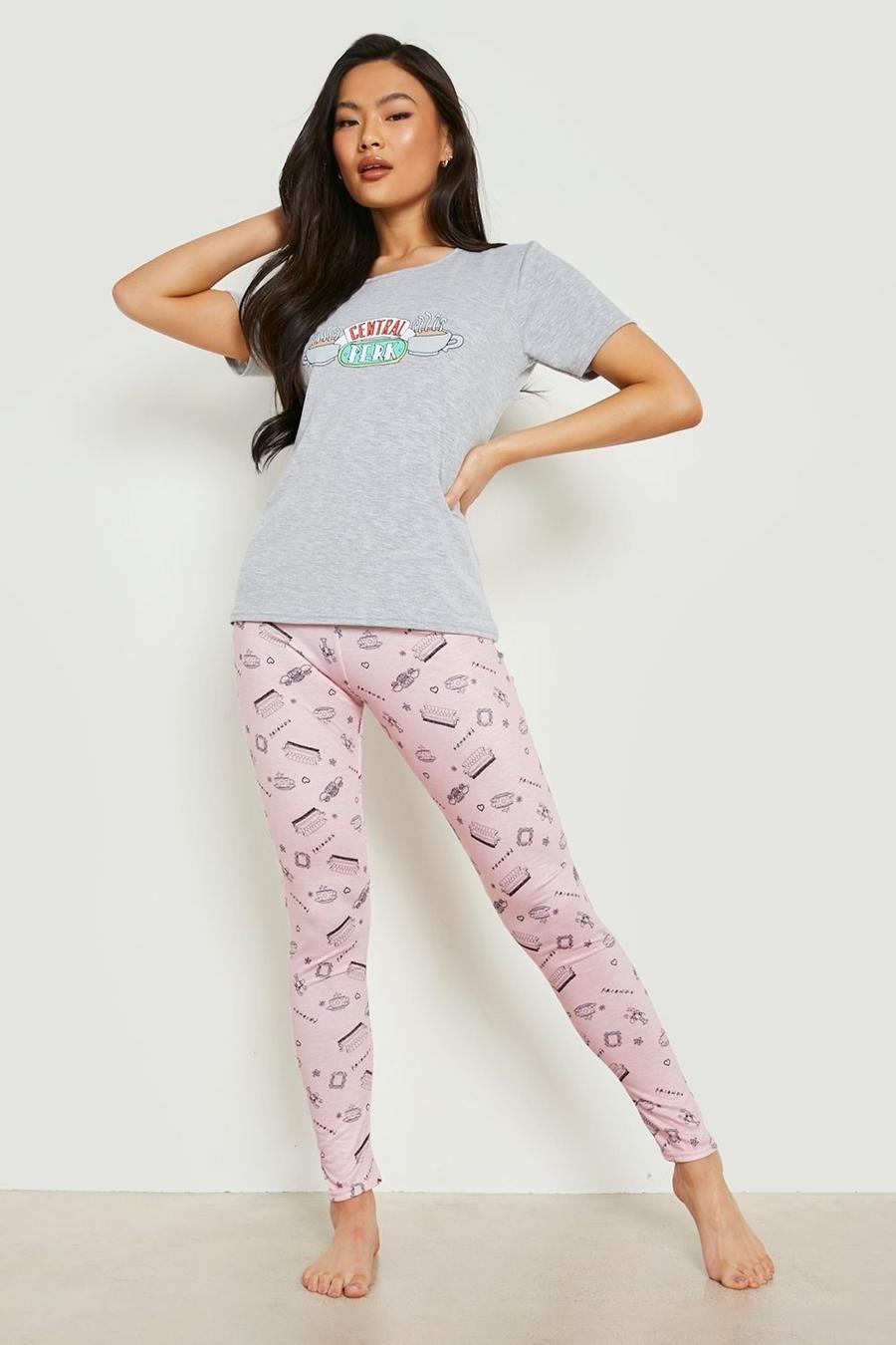 Pyjama Leggings-Set mit Friends Central Perk Print, Blush rose