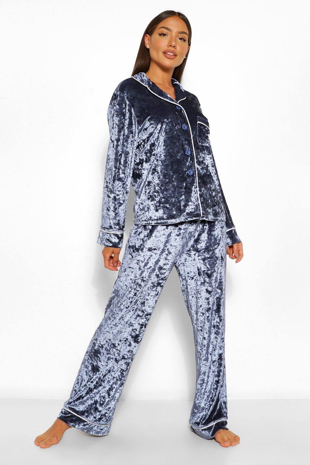 Crushed velvet pyjama set new arrivals