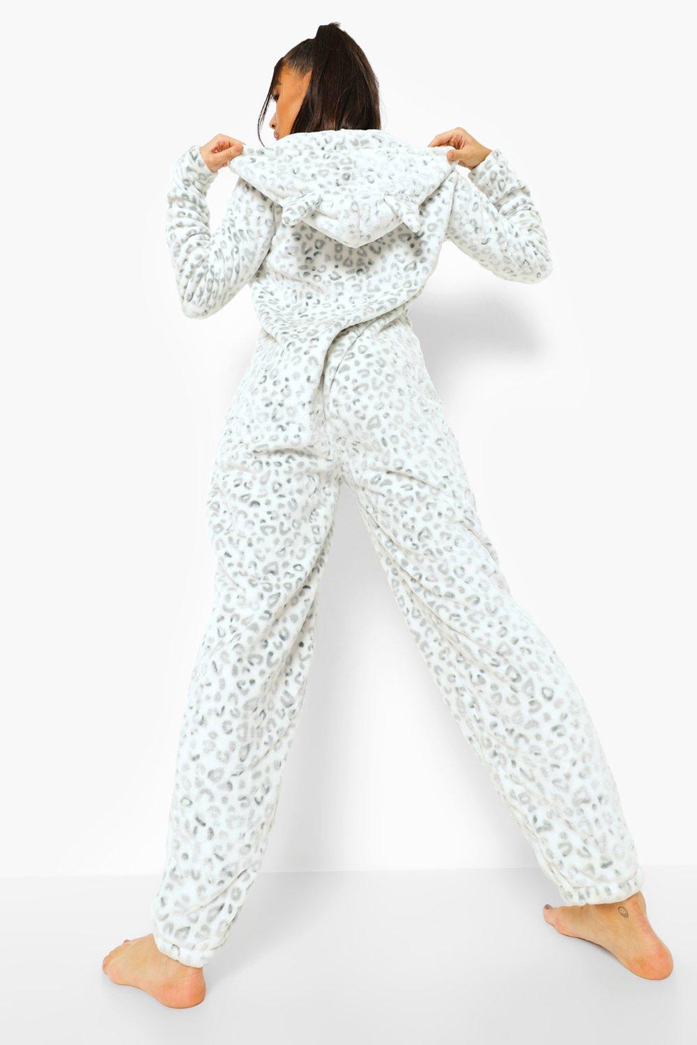Snow leopard onesie girl hotsell