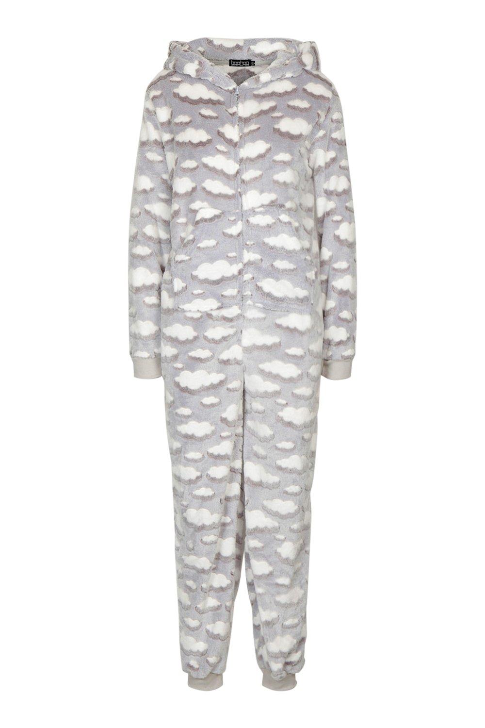 Cloud Print Luxury Fleece Onesie