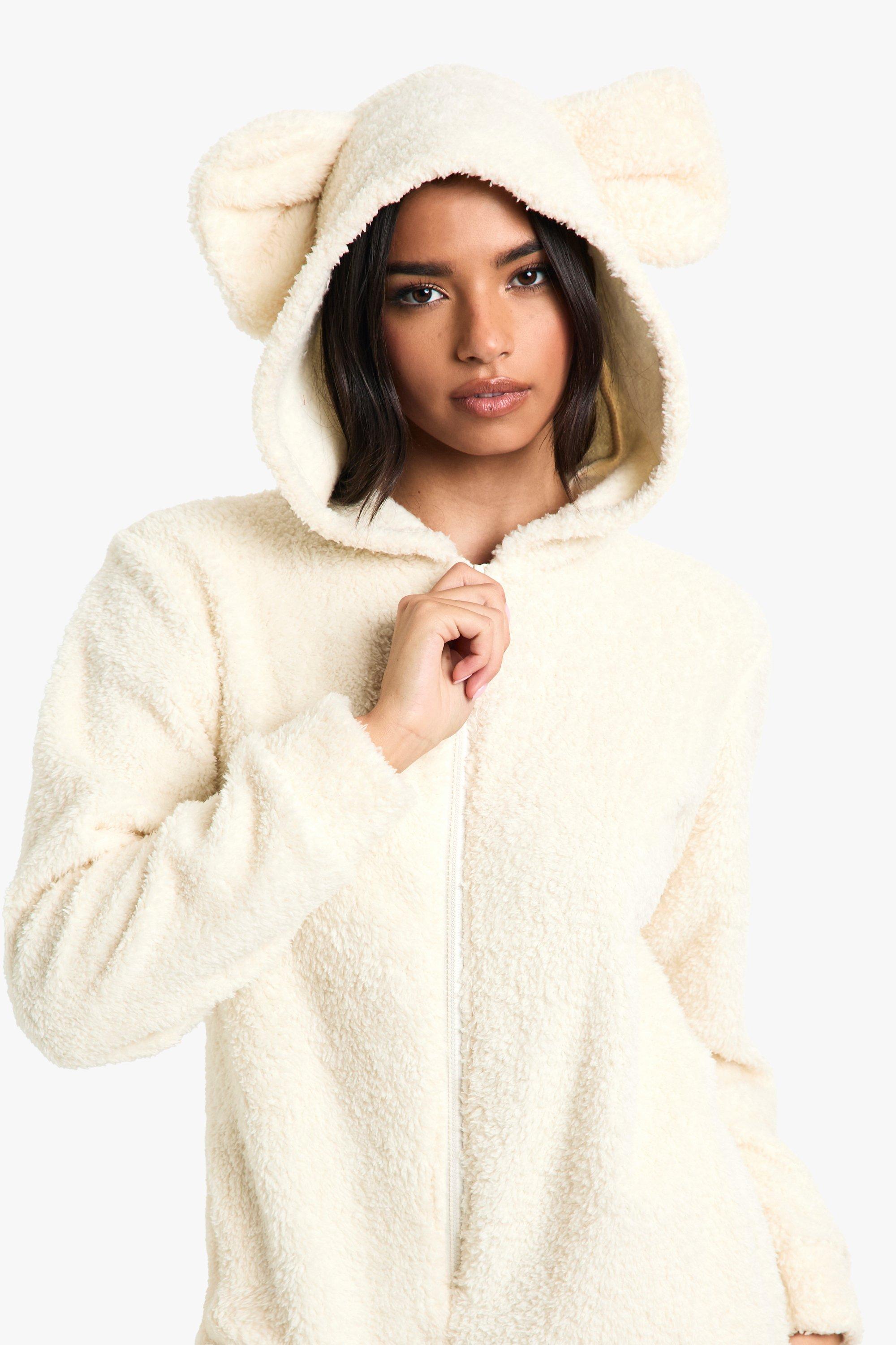 Fleece Ear Onesie boohoo