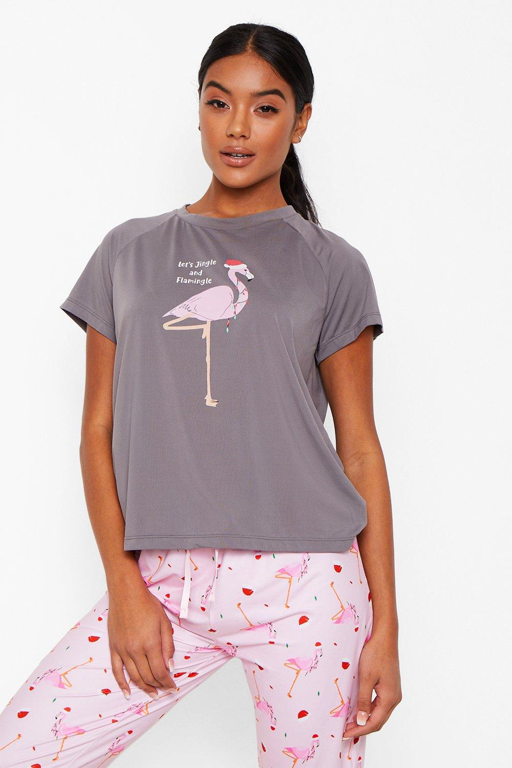 Womens flamingo pajama discount set