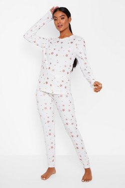 Thermal-Knit Pajama Pants For Women