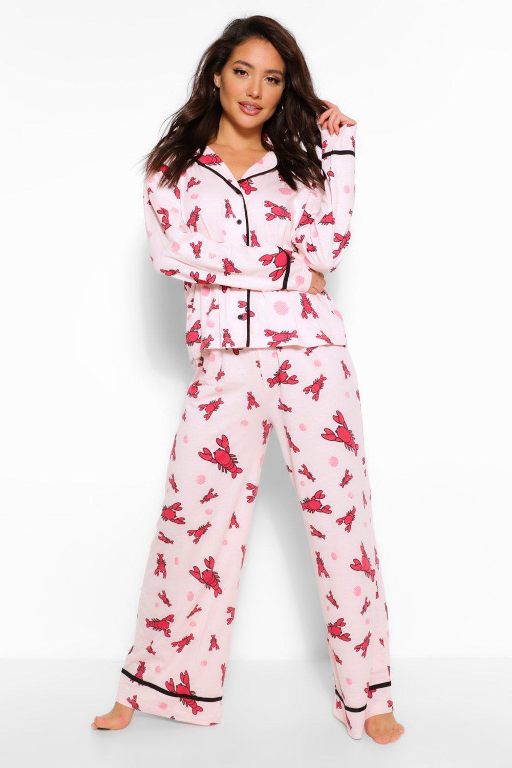 Lobster Print Jersey Pj Pants Set