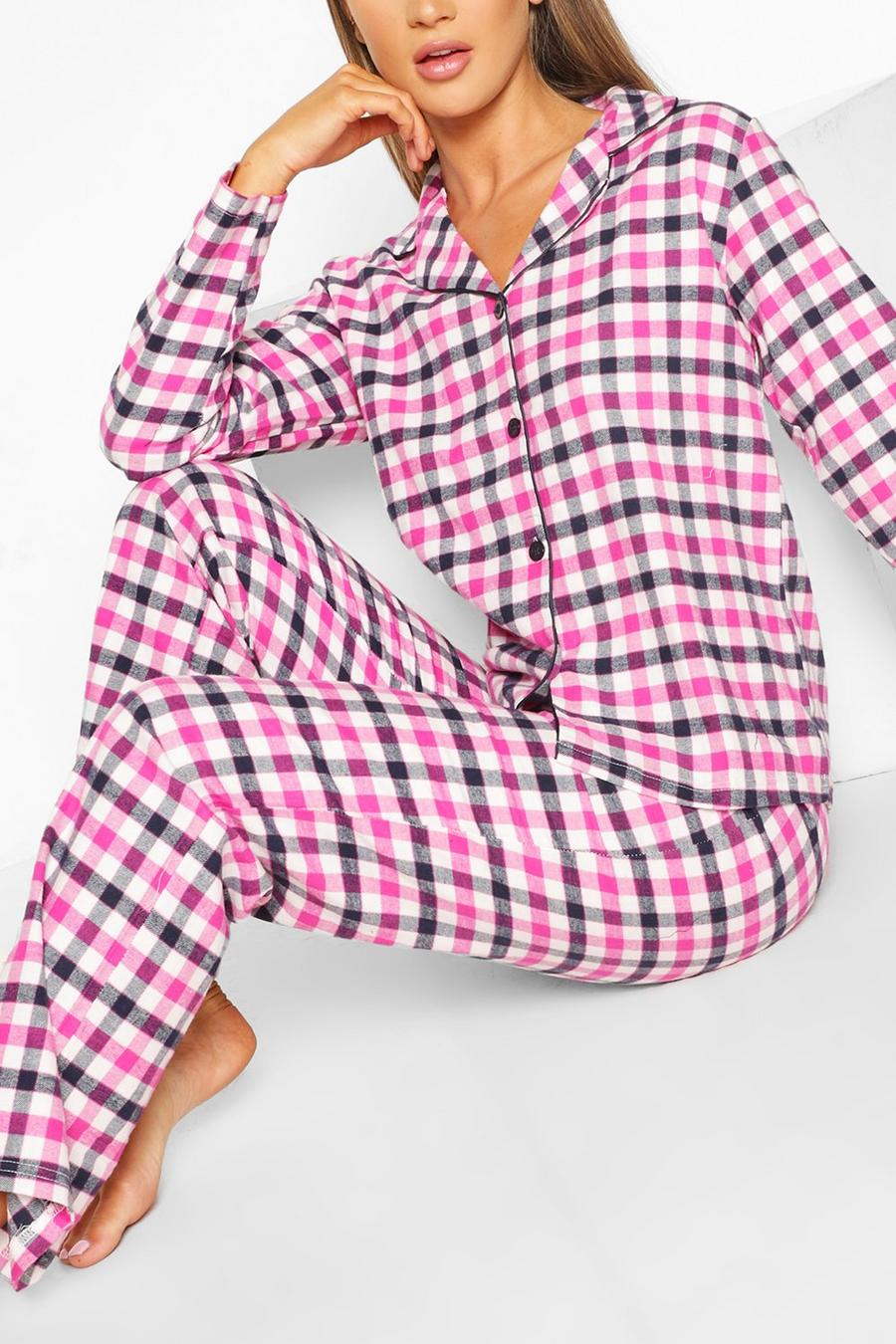 Kariertes Pyjama-Hosenset aus Flanell image number 1