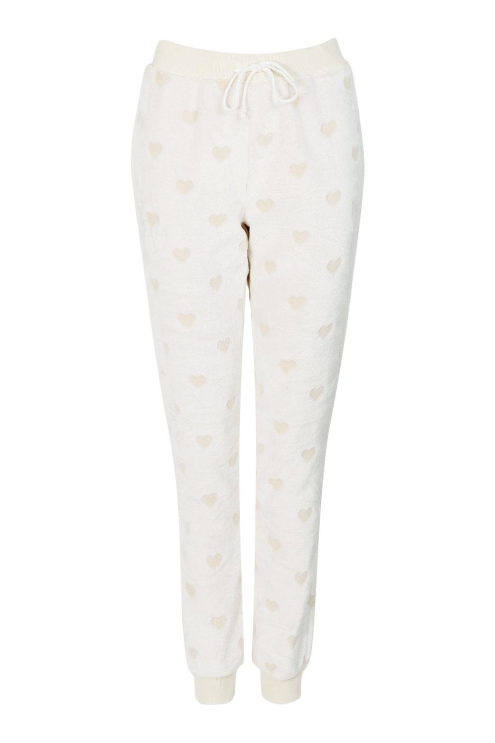 Burnout Heart Fleece PJ Bottoms