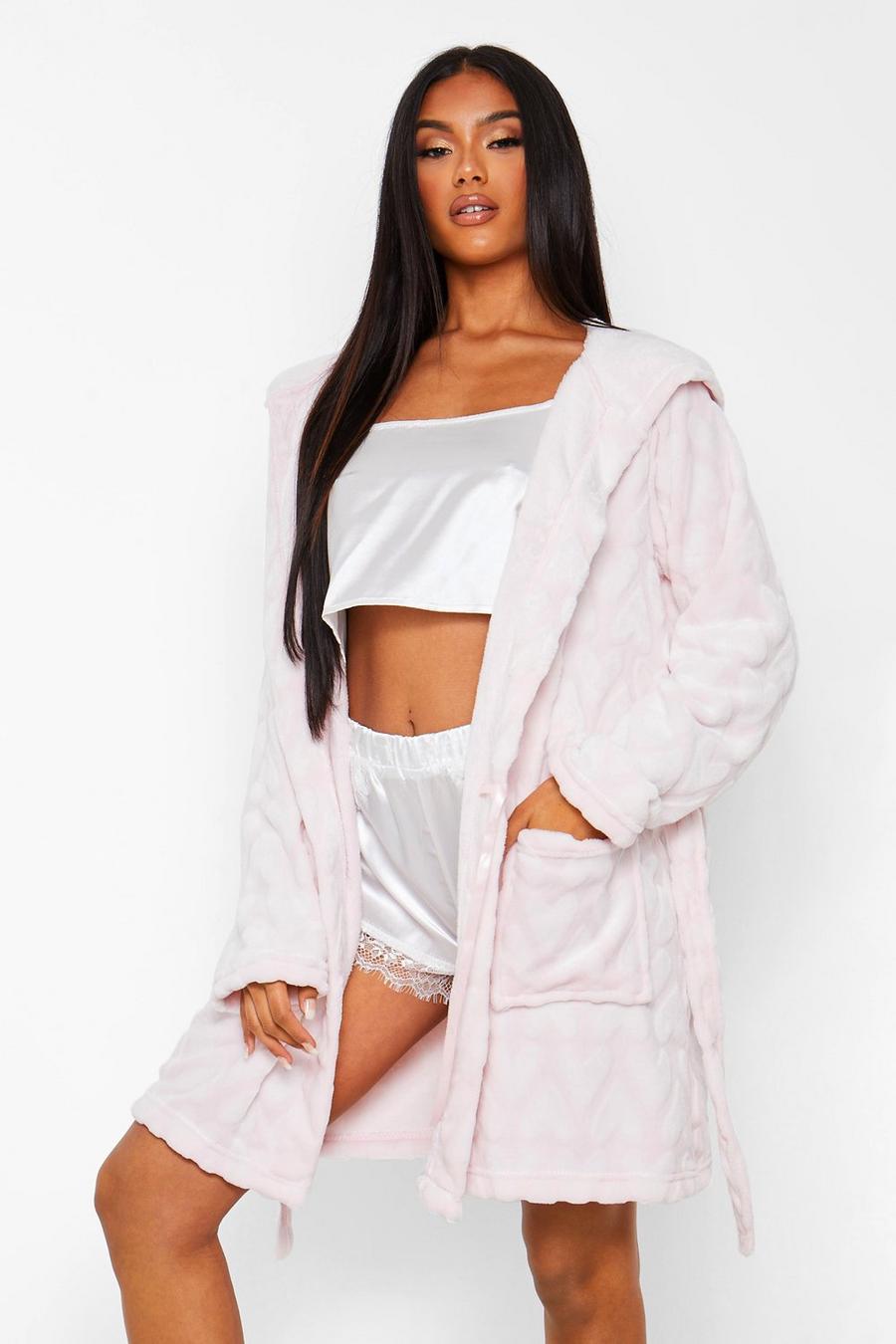 Pink Textured Heart Robe image number 1