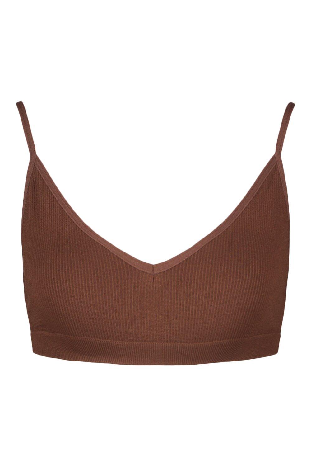 Ribbed Woven Tab Bralette