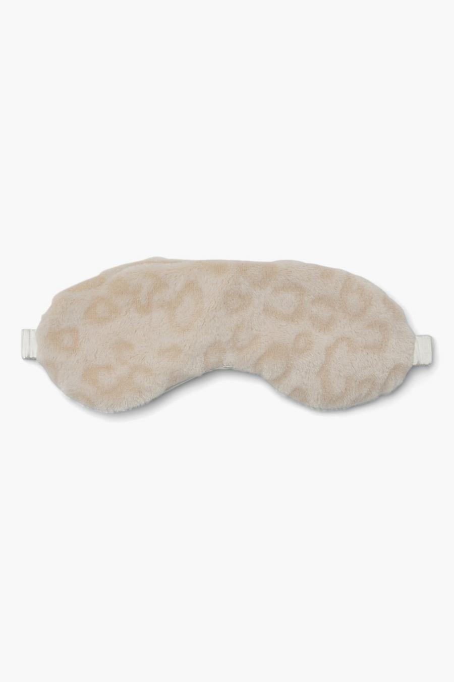 Masque de sommeil polaire imprimé léopard, Beige image number 1