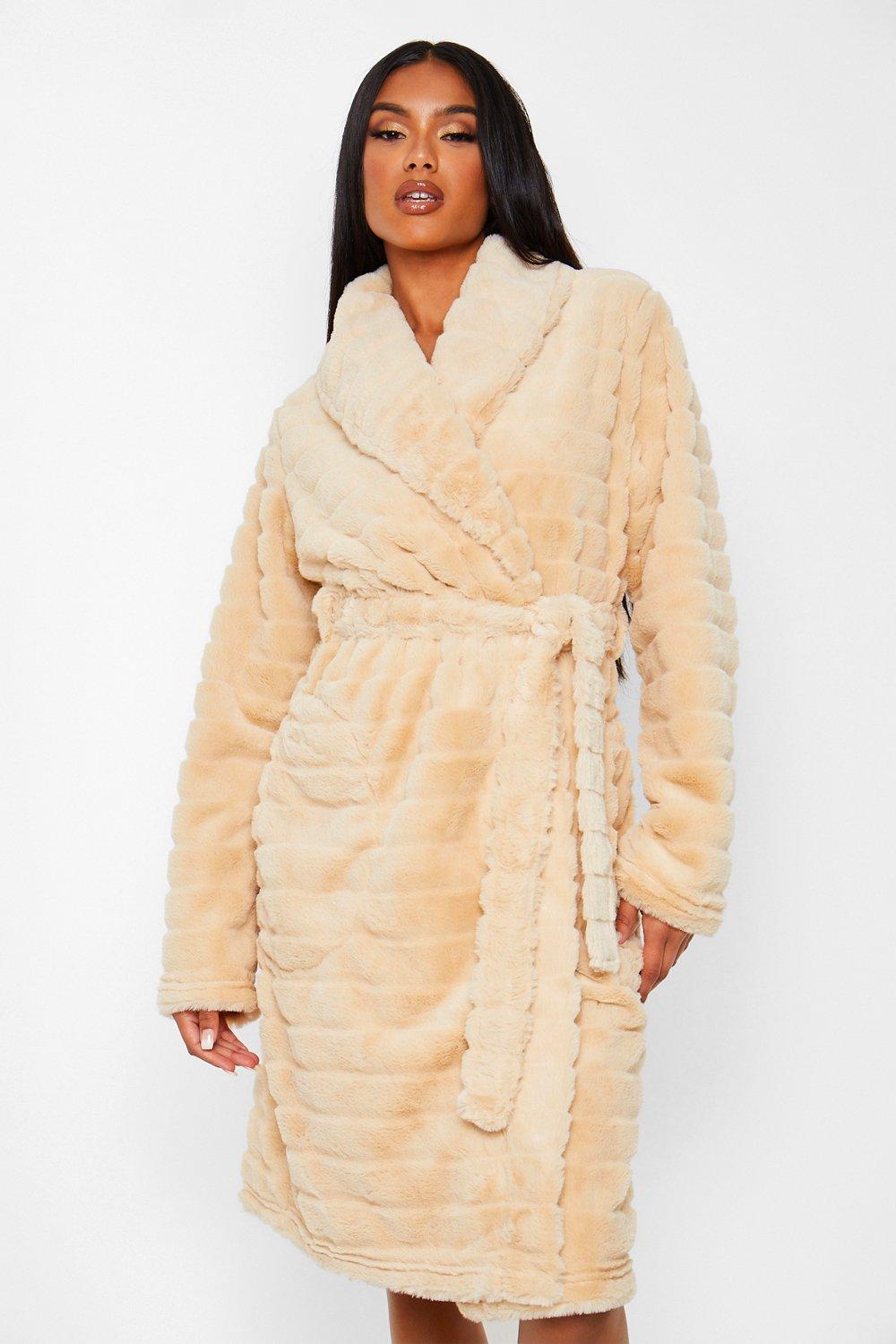 Peignoir fausse fourrure hotsell