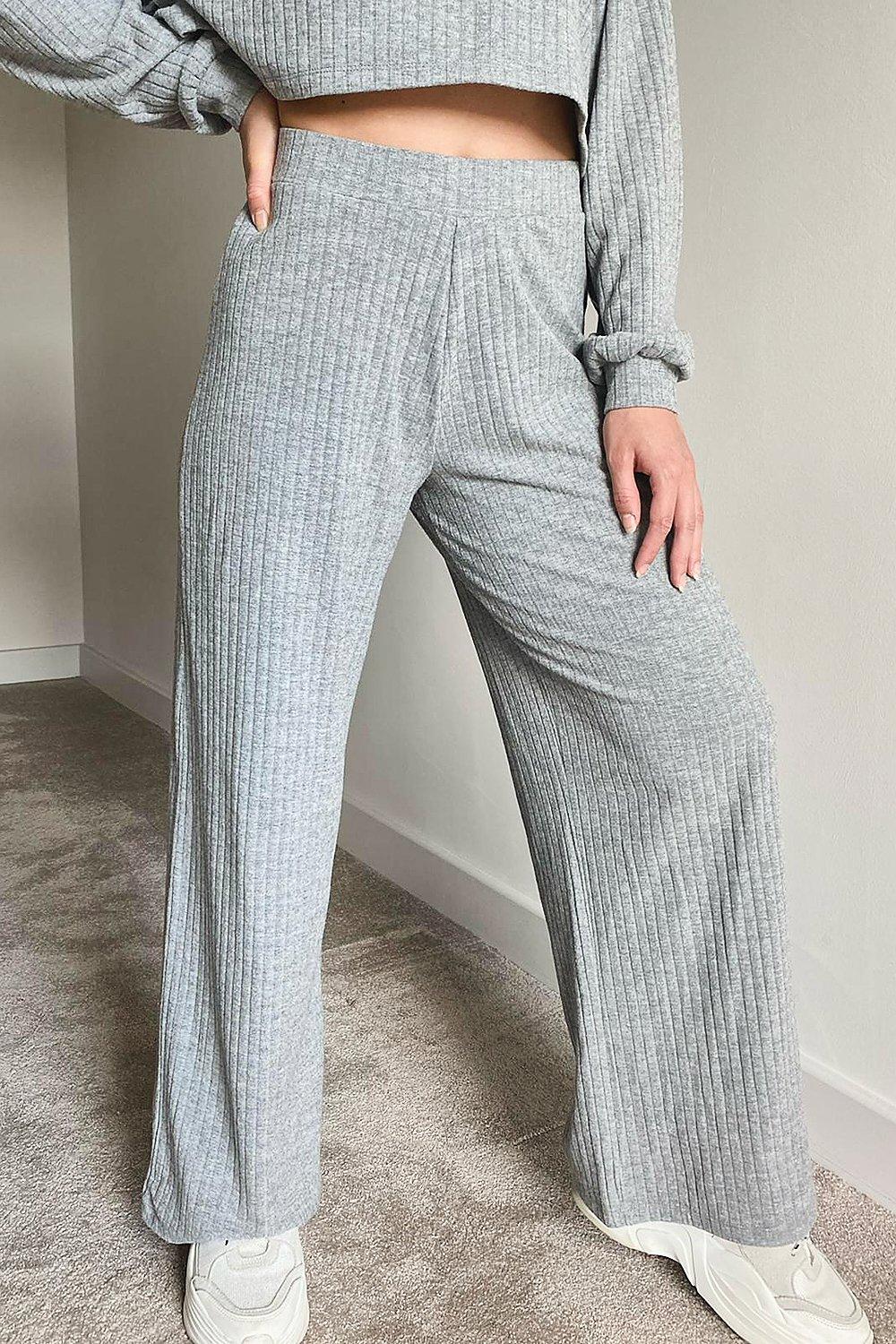 Ribbed Wide Leg Lounge Pants  Wide leg lounge pants, Fashion