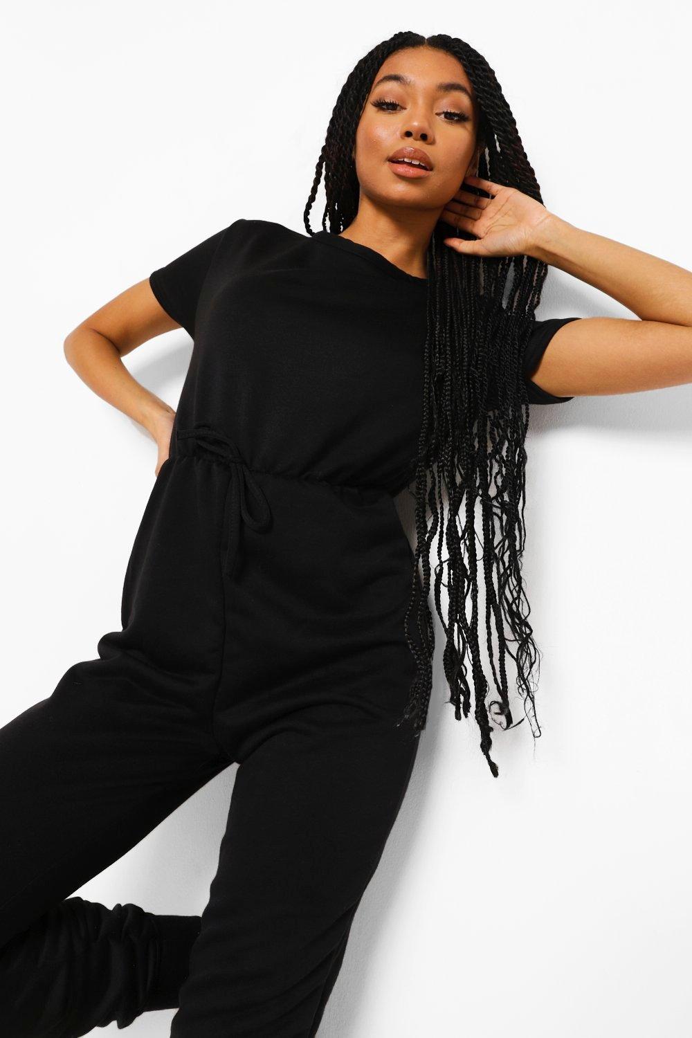 Loopback Short Sleeve Lounge Jumpsuit