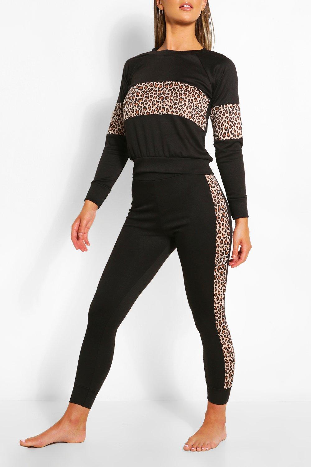 leopard jogger set