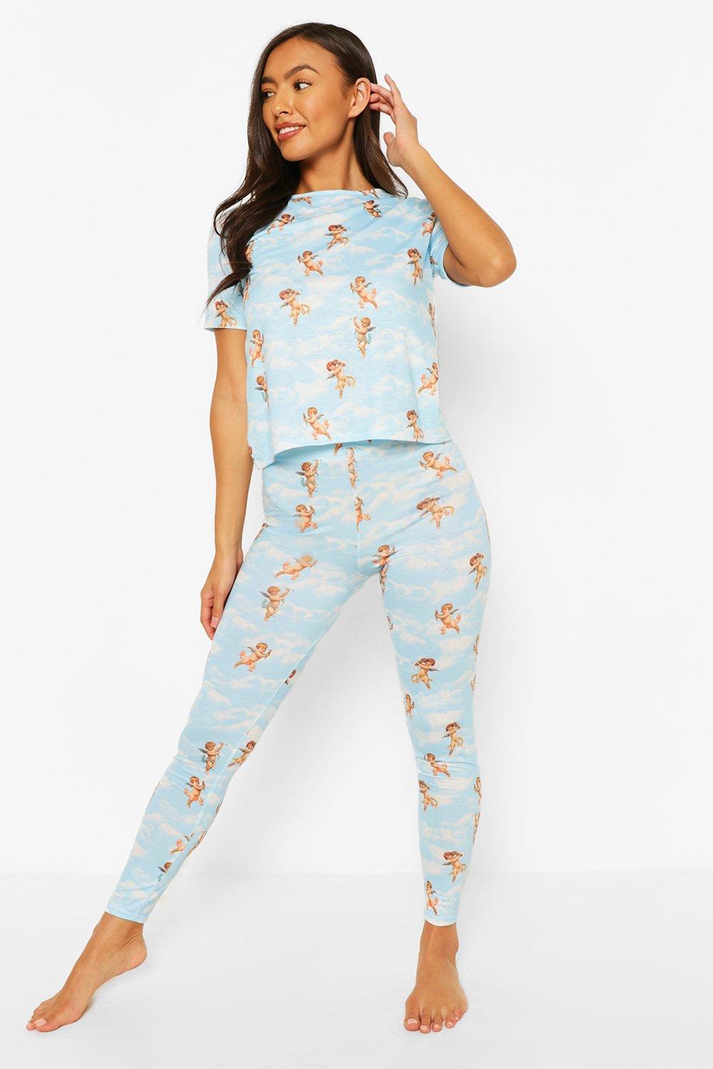 womens cuffed pyjamas set